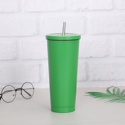 Creative coffee and water Cup with Stainless Steel Straw Cup Insulation Cup